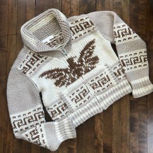 Vintage Allsaints cropped cardigan cowichan style